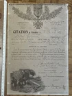France 1918 WW1 Citation 214 RACL Individual Forage Aisnes X Army Aizy