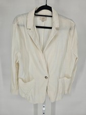 LOFT Womens Sz XXL Linen Blend Single Button ...