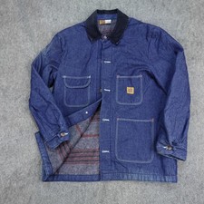 Vintage Big Ben Jacket Mens 40 Blue Denim Blanket Lined Chore Coat Made USA 70s
