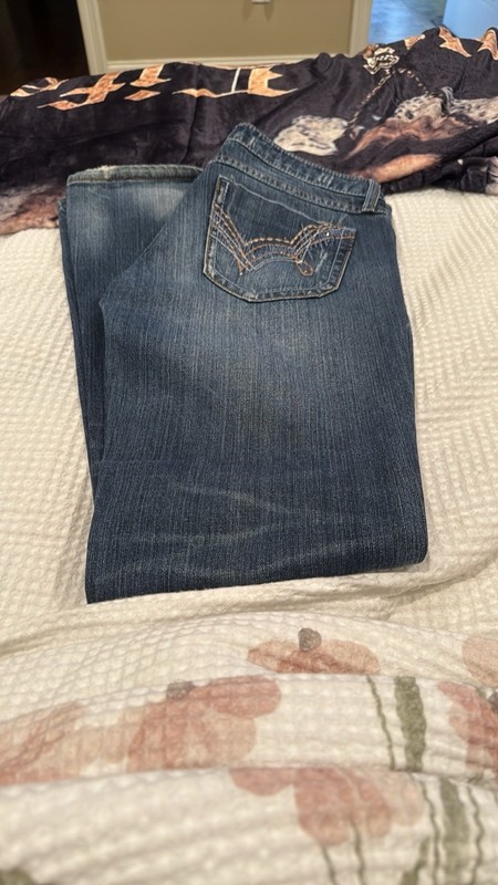 Twenty X Houston lowest rise slim fit Women's distressed wide leg Jeans-5x34