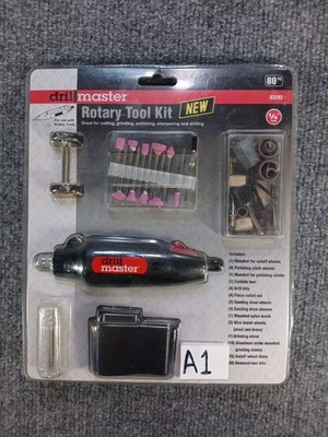 Drill Master 80 Piece Rotary Tool Kit 12V 16000 RPM Model 63292 New Sealed