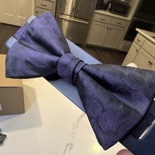 Men's Bow Tie Purple Black Geometric Pattern 85BM 80032 Classic Accessory