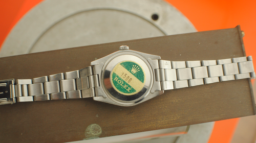 VINTAGE ROLEX 1500 DATE BLUE NEW OLD STOCK NOS W PAPERS SIGMA BLUE DIAL SILVER - Picture 4 of 6