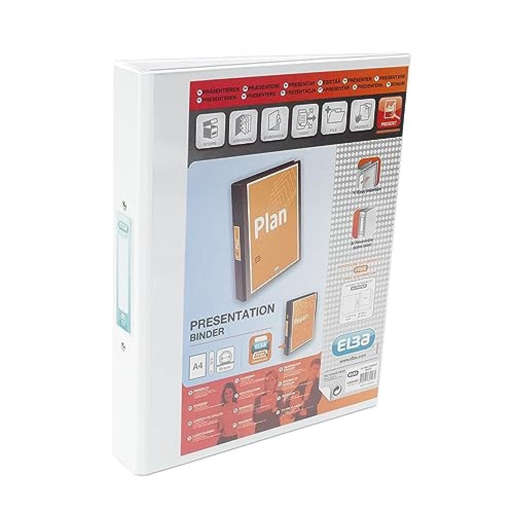 Bantex Vision 2-Ring Binder A4 25mm White 100080889 - NUOVO