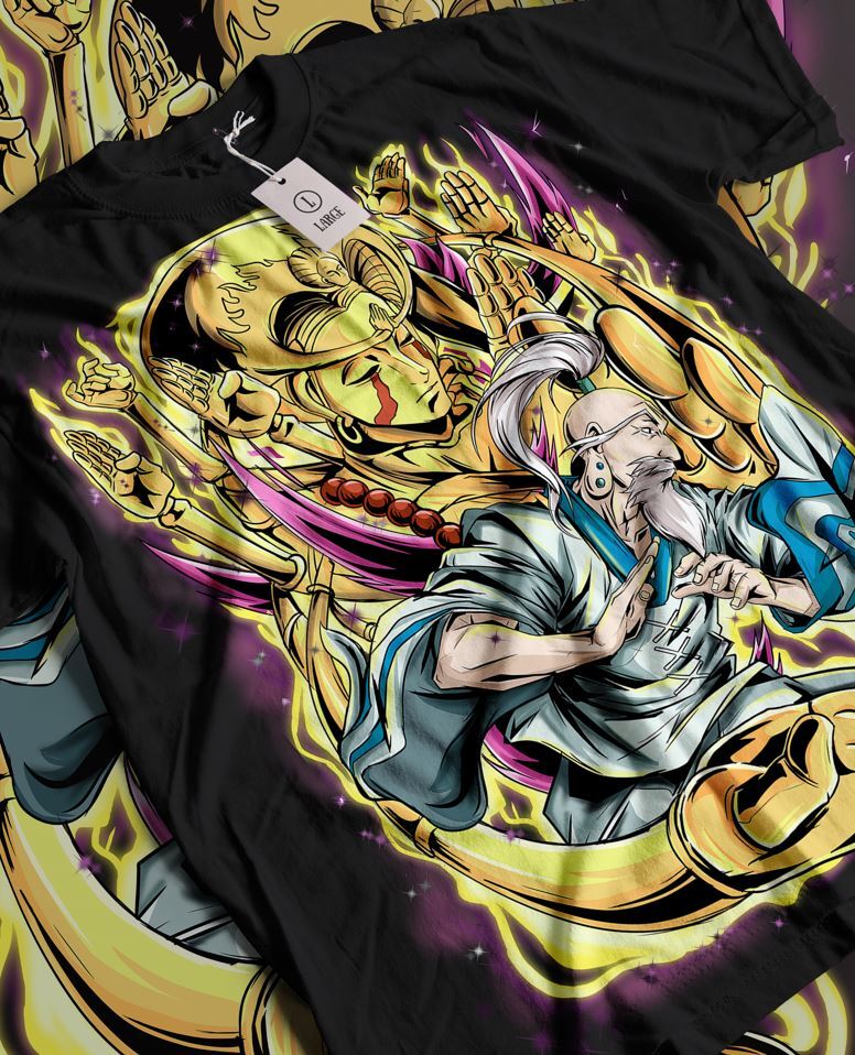 Isaac Netero T-Shirt Hunter x Hunter Manga Strip Anime Japanese