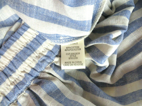 SK16324- NEW MAX STUDIO Womens Cotton Asymmetric Skirt Hi-Low Striped XL $78 - Picture 6 of 7