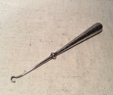 Antique Aesthetic Solid Sterling Silver Hand Hammered Button Hook