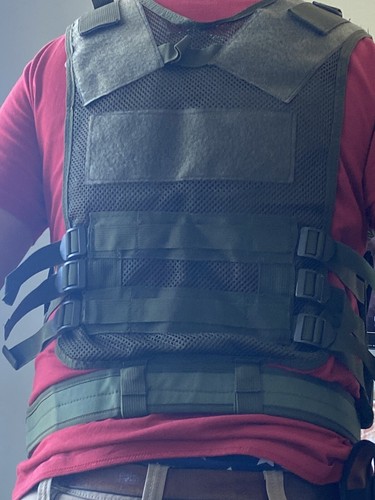 Hunting Camo Vest Tactical Adjustable Zippered Breathable Game Combat Training - Picture 3 of 5