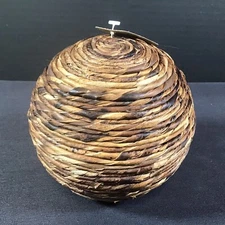 Pier 1 One Imports Natural Brown Twig Wicker Sphere Decorative Ball NWT