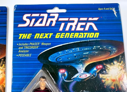 Vintage Star Trek The Next Generation Commander William Riker & Tasha Yar 1988 - Foto 5 di 10