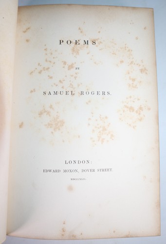 1842 Poems by Samuel ROGERS Finely Bound Illustrated Turner Stothard Engravings - Picture 6 of 21