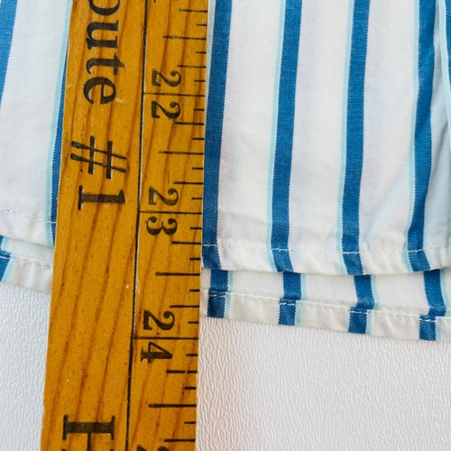 Camisa Abercrombie & Fitch Niño’s Ajuste Muscular Azul y Blanco Rayas Abotonada Talla - Imagen 7 de 7