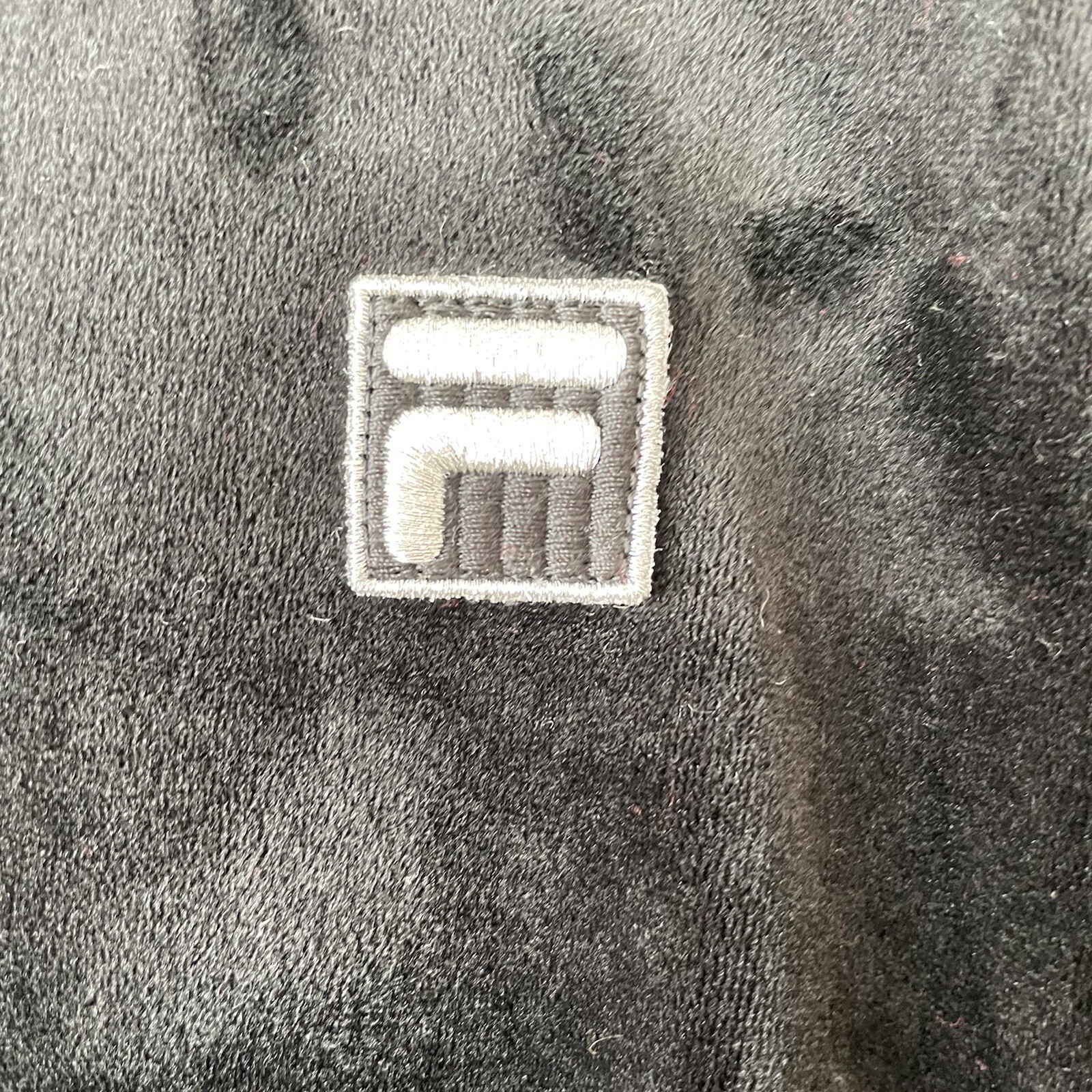 FILA Women's Size Medium Black Half Zip Long Sleeve Velour Pullover Hoodie