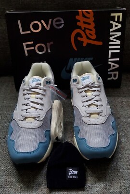 Nike Air Max 1 x Patta Special Box Aqua Noise 2021 US Size 10.0