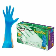 100pcs #8604 SunnyCare® 5Mil Nitrile Gloves Powder Free (Non Vinyl Latex)X-Large