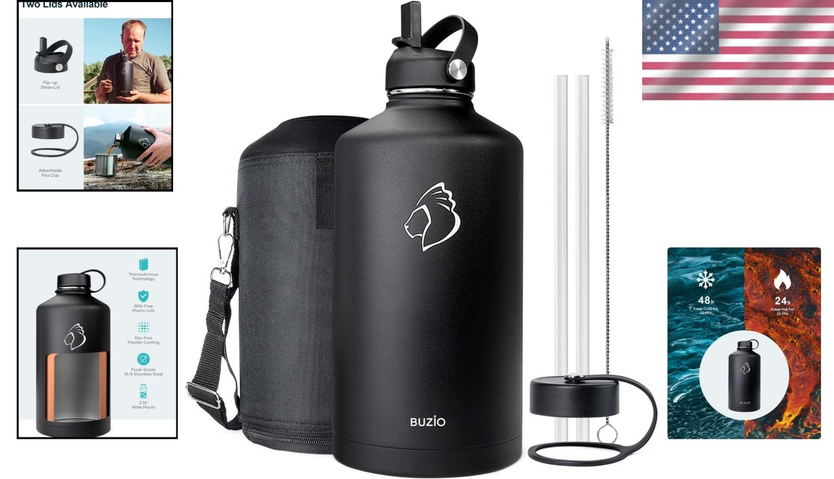 ラフ＆スウェル　BIG D THERMO BOTTLE ブラック　即完売品 Subzero® 34 oz. Double Wall Vacuum Thermos - Black. NEW