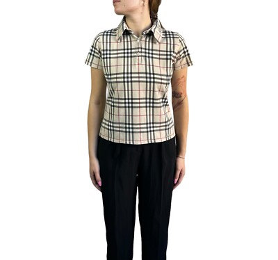 トップス Burberry 90s Check L/S Polo Shirt 0400022109961_INKCHECK?wid=600