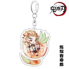 Demon Slayer Kyoujurou Keychain Widget Key Goods Anime Fashion Cosplay Gift 0