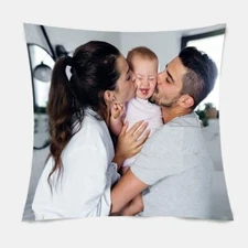 Custom Throw Pillow Cover, Personalized Photo Pillow Case 16x16 Inches