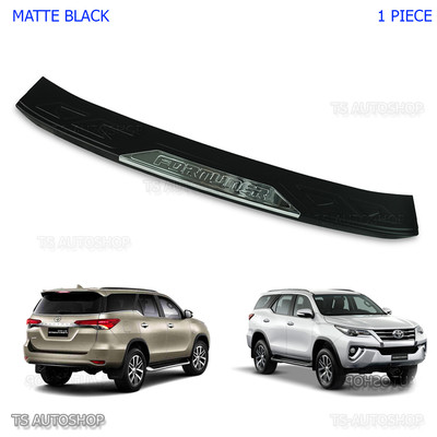 16 17 For Toyota Fortuner E4 Sigma SUV 4x4 Black Rear Bumper Guard Protect Cover