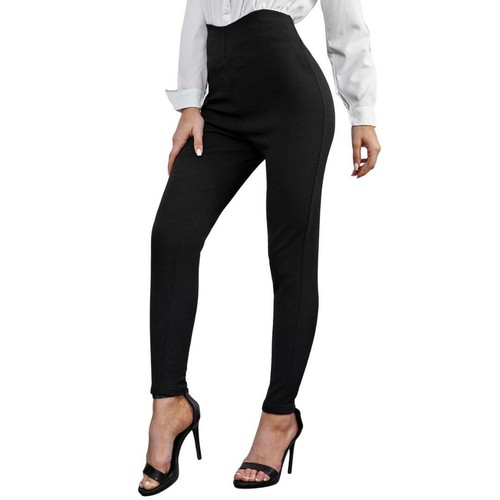 Pantalón de Cuadros Para Mujer Largos de Moda Pantalones Elegantes Formales  | eBay
