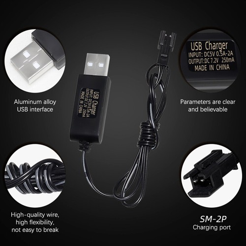3.6V 4.8V 6V 7.2V NiMH Battery USB Charger For Remote Controlled Toys Vehicle - Zdjęcie 5 z 21