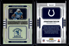 2022 Donruss Optic Jonathan Taylor Legendary Logos Silver Prizm Holo Colts #LL-9