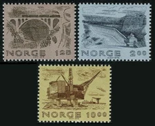 Norway 750-752,MNH.Michel 803-805. Norwegian Engineering 1979.Bridge,Dam,Oil.