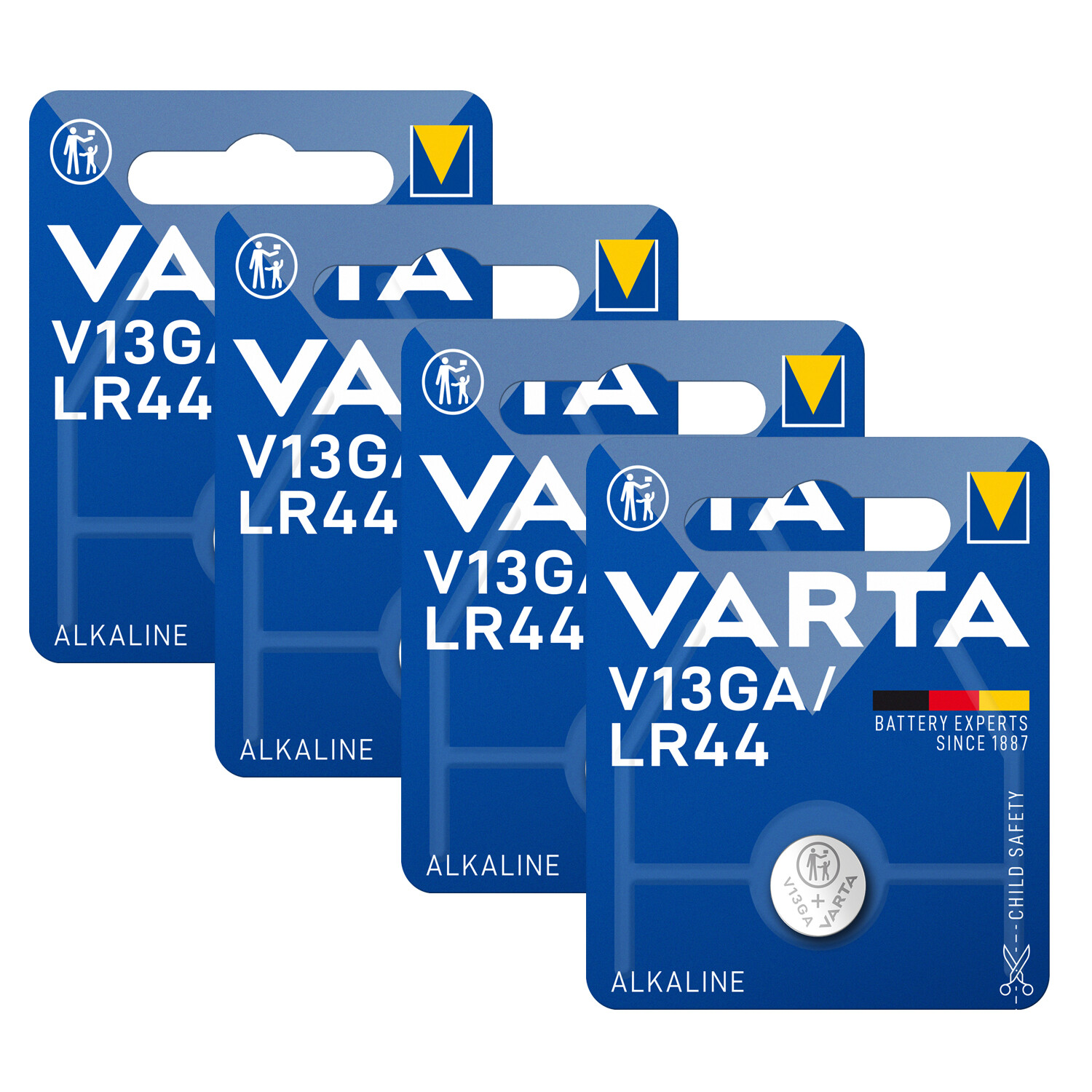 Thumbnail - 4x V13ga Varta Knopfzelle Batterie 1er Blister Lr44 Ag13 13ga V76px