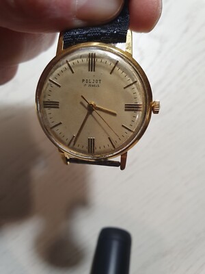 Vintage POLJOT ''KIROVSKIY'' 1MChZ Ref.2609 Slim 17 Jewels Au20 USSR Made Watch