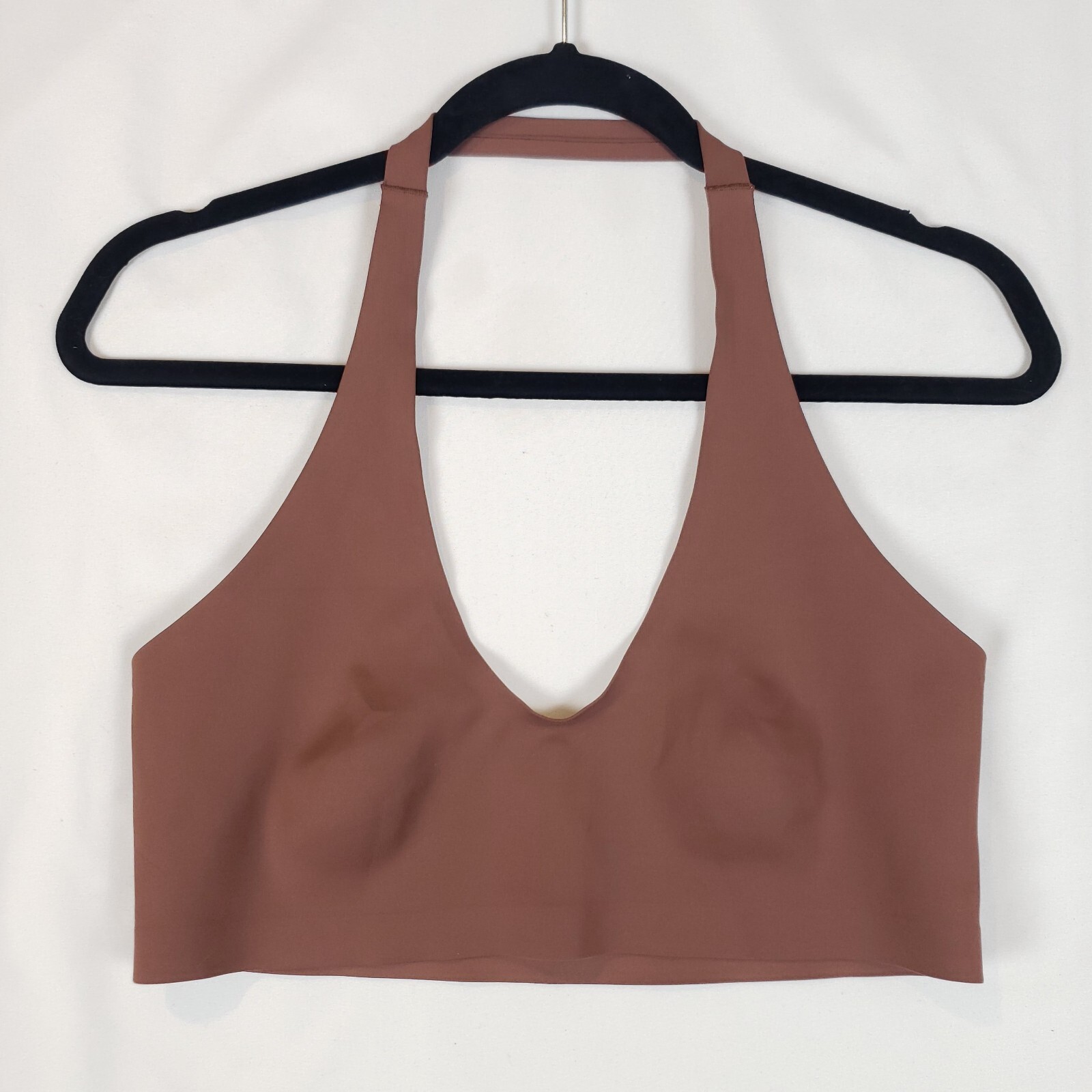 Intimately Free People Halter Bralette Womens Large Seamless Wireless Brown-image