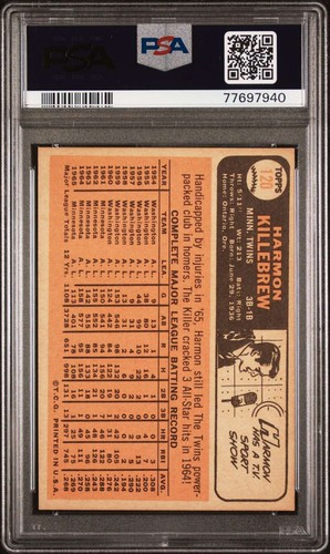 1966 Topps #120 Harmon Killebrew PSA 5 Twins (7940) - Picture 2 of 2