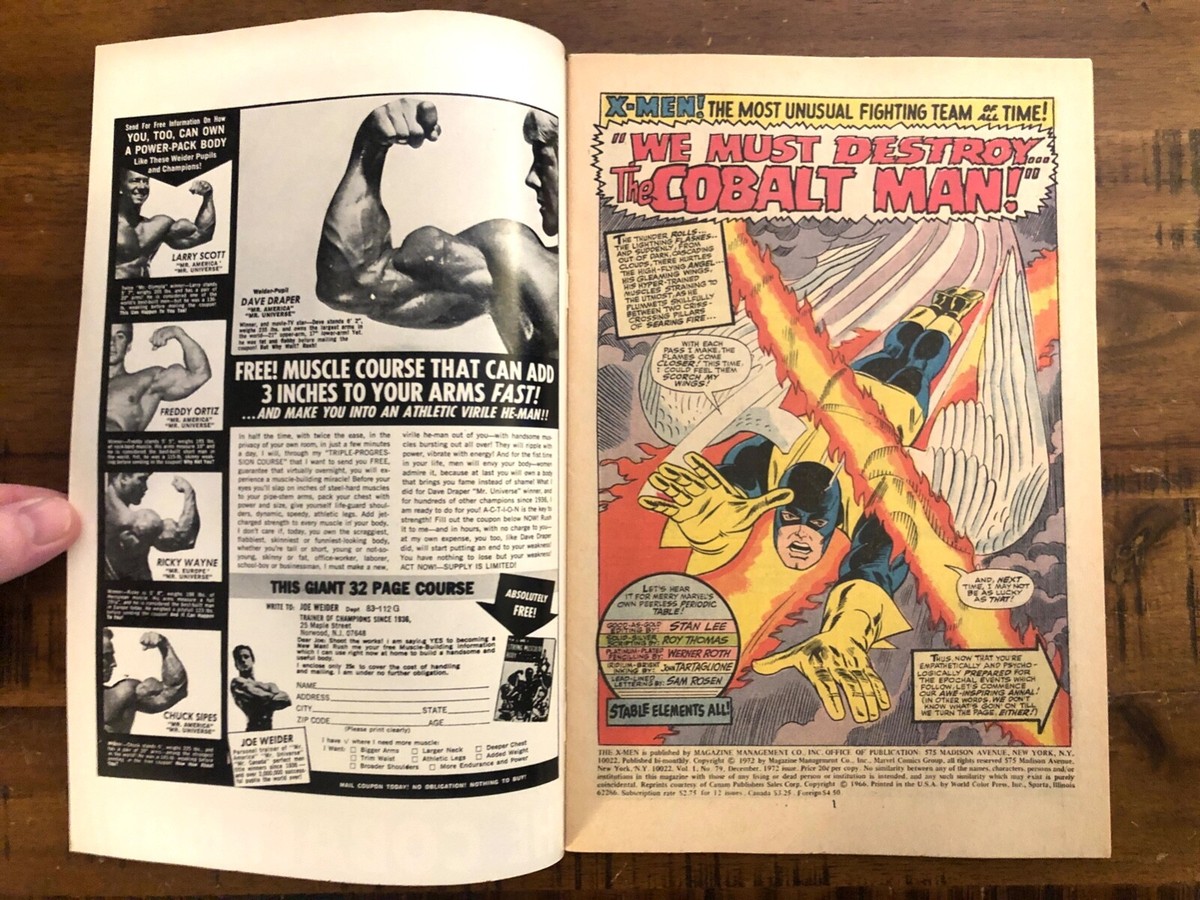 X-Men #79 Comic Book Marvel 1972 Kane 1st Appearance of Cobalt Man