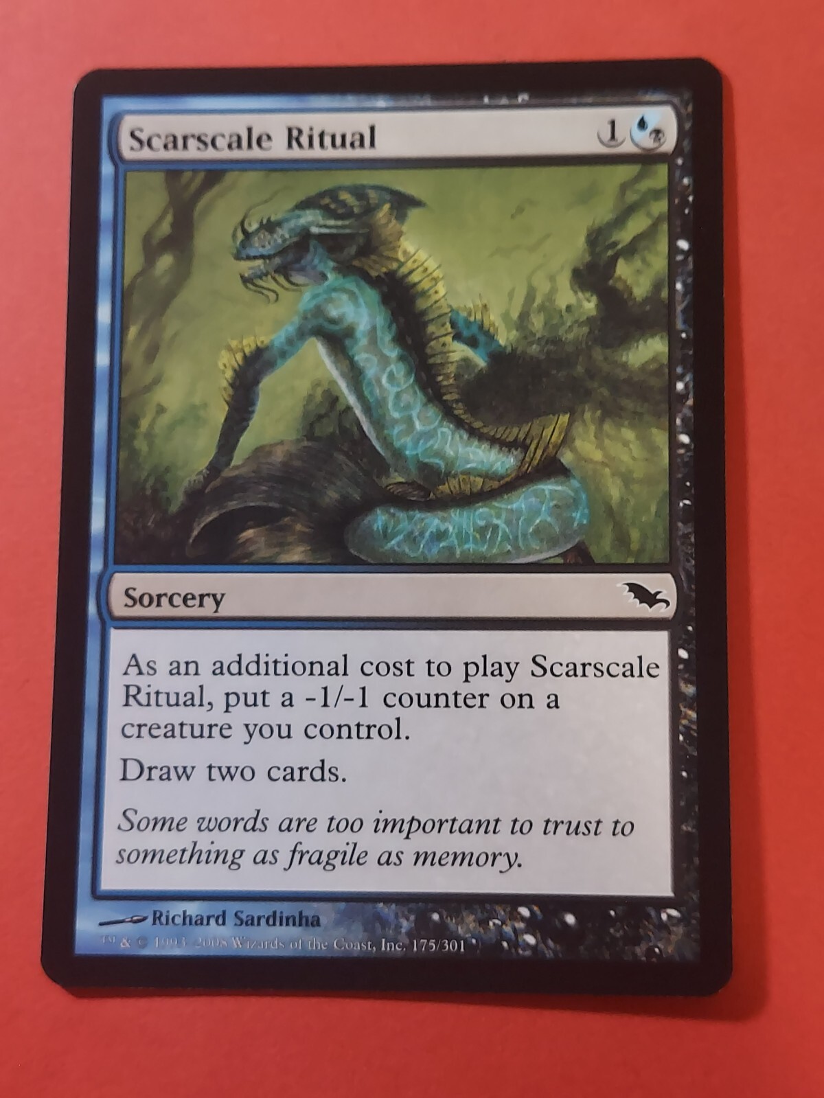 2008 Magic The Gathering Shadowmoor #175 Scarscale Ritual, C, B/B, NF, cd3