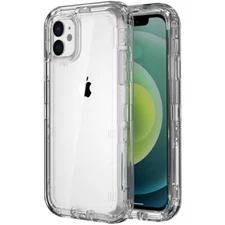 For iPhone 11 6.1" Clear Transparent Heavy Duty Cover Case with Belt Holster