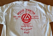 2 Sided Brazilian Jiu-Jitsu Gracie T shirt UFC MMA Pride Fighting Fight