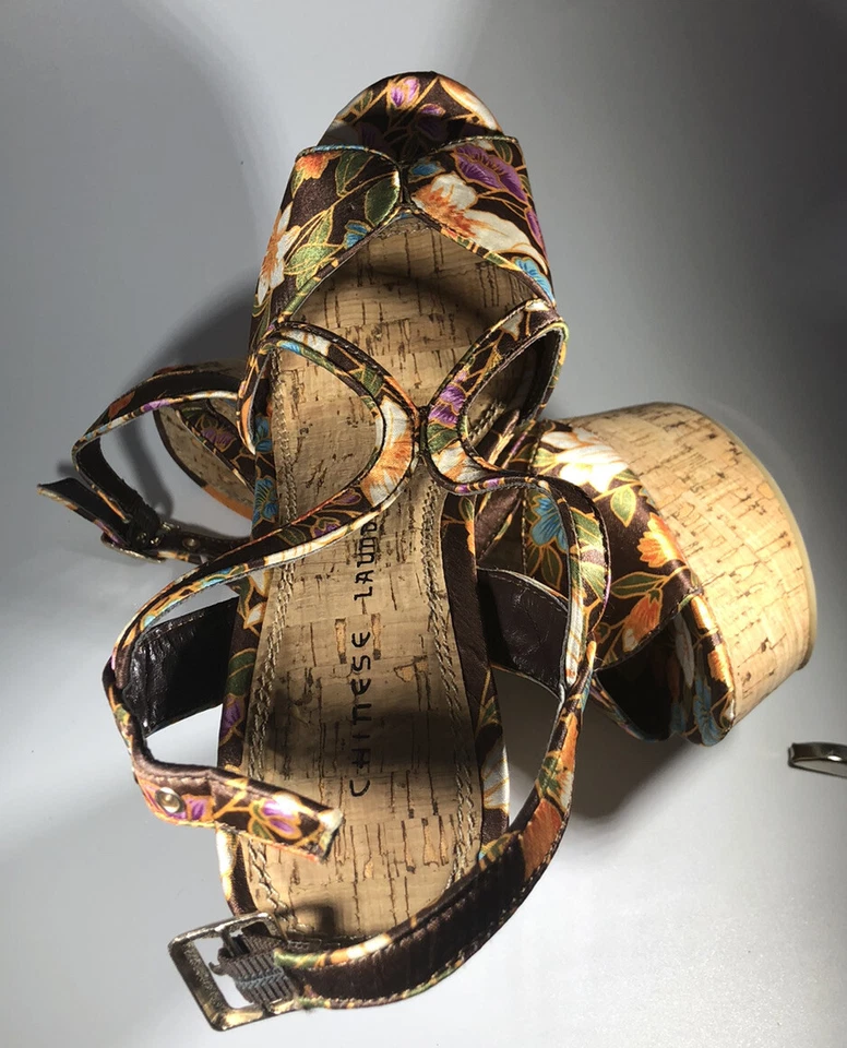 КИТАЙСКАЯ прачечная вечеринки время платформе сандалии для женщин размер 6B подержанные отличном - Изображение 4 из 4