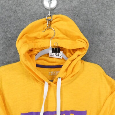 LSU Tigers T-Shirt Women Large Long Sleeve Hoodie Gold w Logo