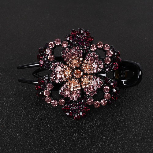 Women Crystal Rhinestone Hairpin Hair Clips Hair Claw Fashion Hair Accessories - Picture 10 of 21