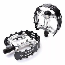 Old School Bicycle pedals 1/2" Spindle Bear Trap BMX MTB Bike Black WELLGO