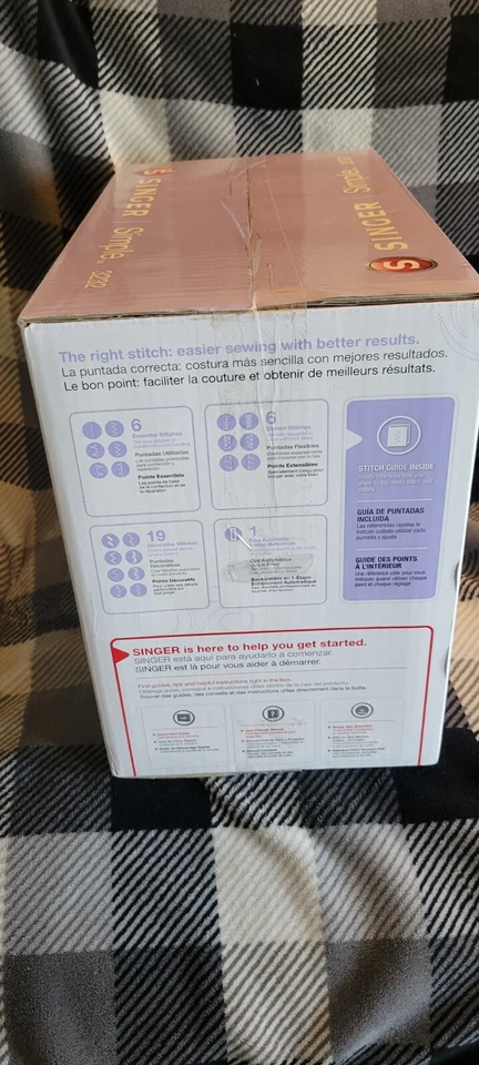 SINGER 3232 Máquina de Coser Simple Automático Enhebrador de Agujas Tela Estuche de Transporte Foto 3 de 4