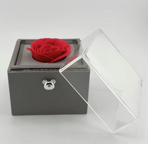 Amore Box - Eternal Rose Jewelry Gift Box with Teddy Bear Button (Box Only) - 第 17/20 張圖片