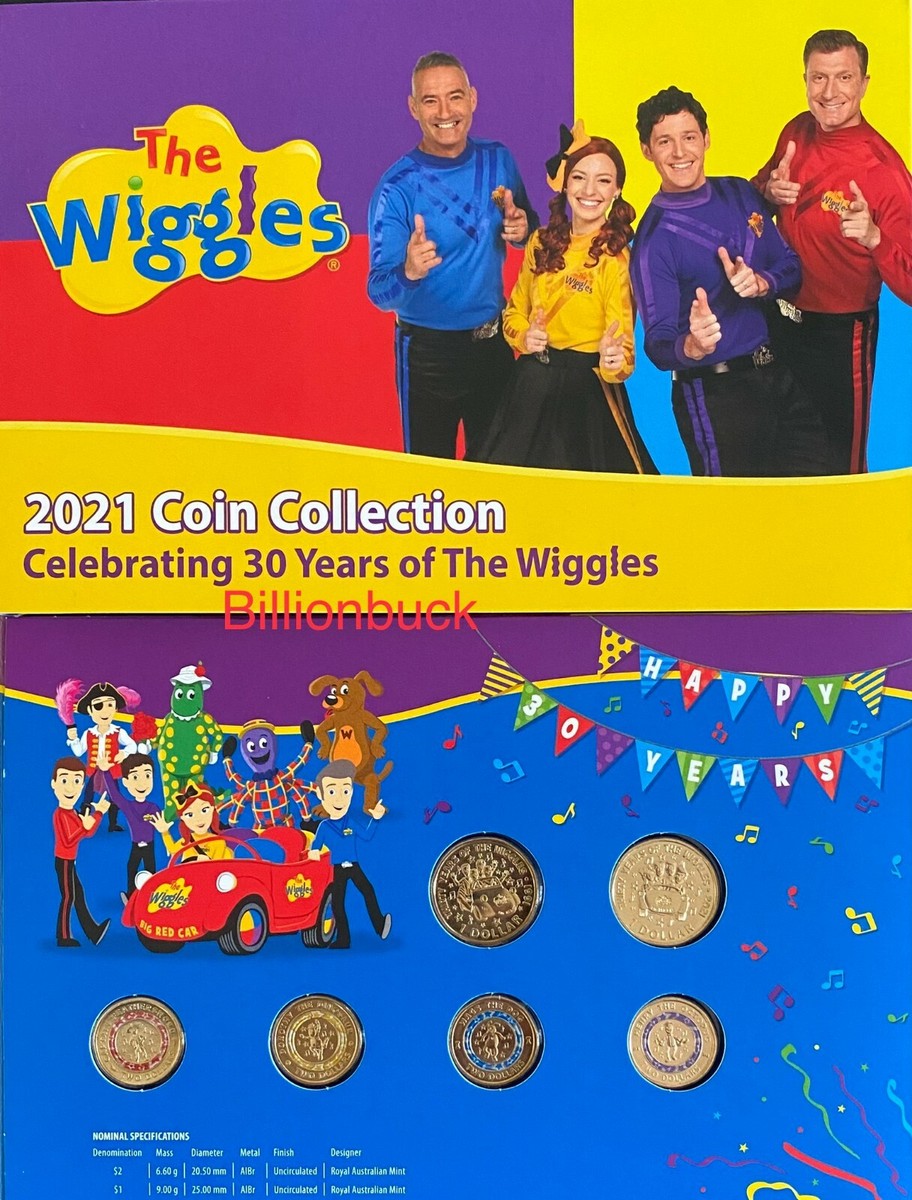 オーストラリア 子供向け番組 The Wiggles 全4種 コンプリートセット The Wiggles 2021 Six Coin Set Collection UNC Coloured $2 $1 Dollar
