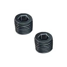 Pair 1/8" BSPT BSP PT Pipe Thread Allen Socket Head Plug Black Steel 