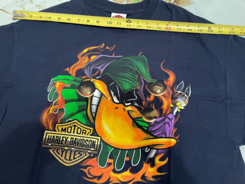 T-shirt vintage Harley Davidson Troy NY Looney Toons XL - Foto 3 di 17
