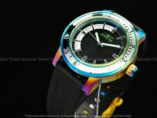 Invicta Men 45mm Specialty FURNACE HEATED IRIDESCENT Case Silicone Strap Watch