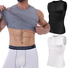 Men Slim Posture Corrector Shirt Compression Body Shaper Shapewear Shaping Top