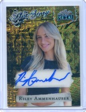2024 Leaf Metal Women of Sport RILEY AMMENHAUSER HER STORY GOLD MOJO AUTO #1/1