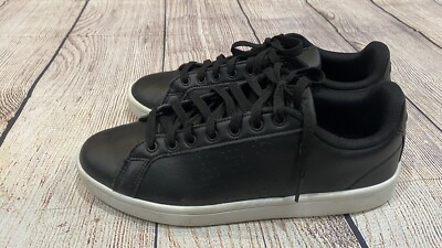 Adidas Cloudfoam Advantage Clean 8.5 Black Sneakers Men's AW3915 B23
