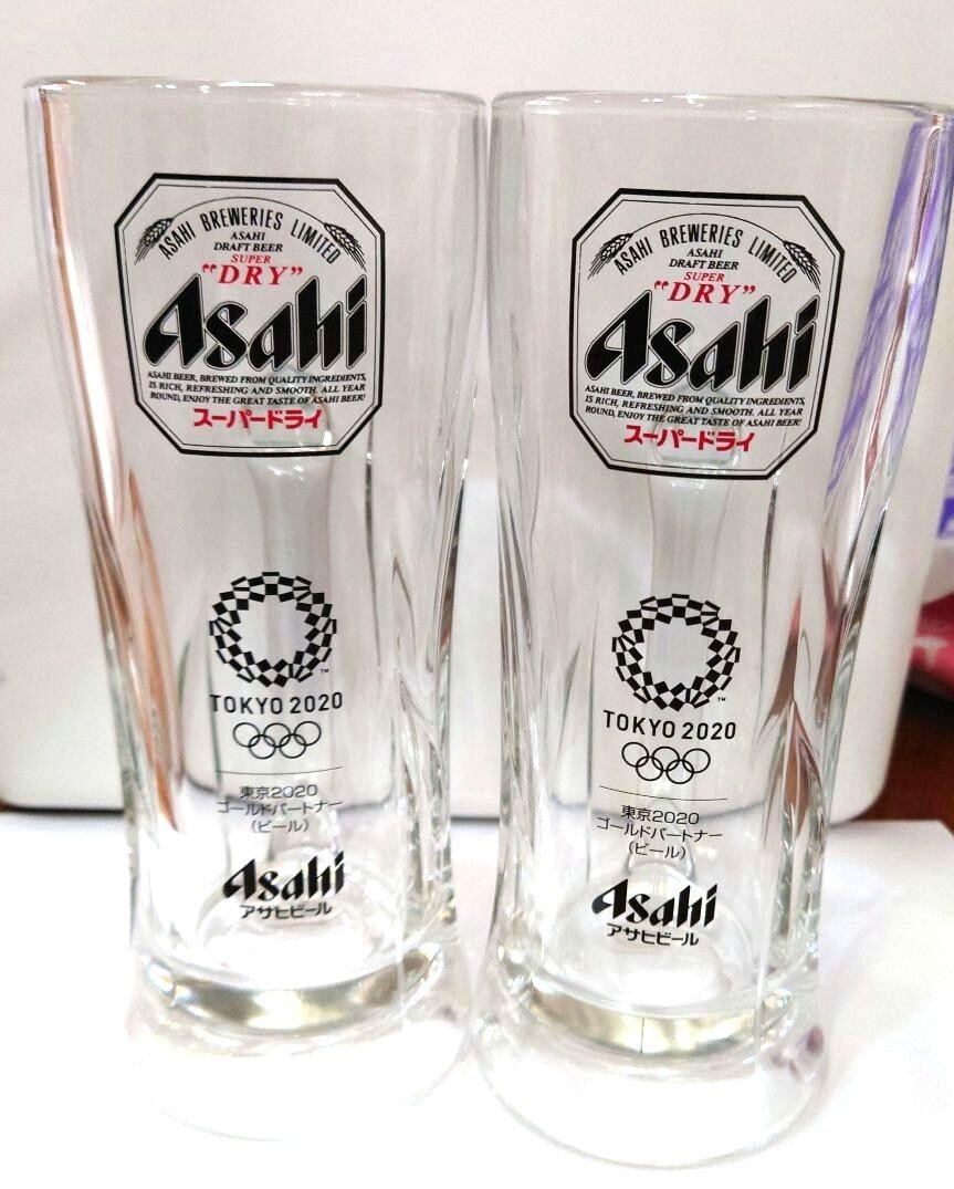 アサヒ　PING ASAHI SUPER DRY Beer Mug 555ml Set of 2 Tokyo 2020 Olympic US